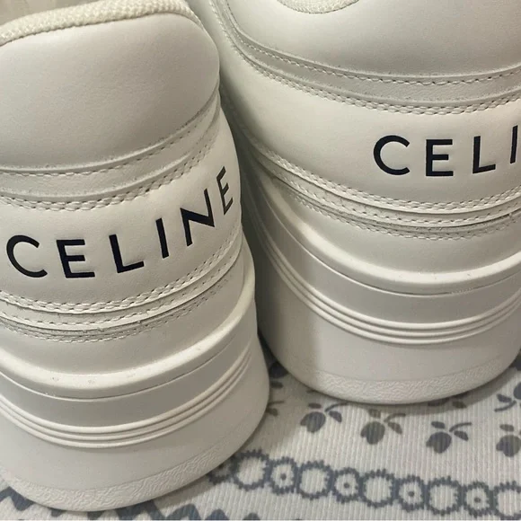 CELINE White Platform Sneakers - Picture 4 of 5